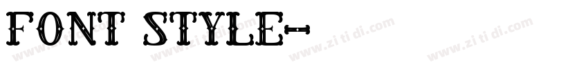 font style字体转换